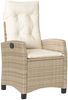 vidaXL 9-tlg. Garten-Essgruppe mit Kissen Beige Poly Rattan 3212715 Bild 4