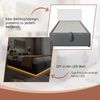 Polsterbett 140x200 cm mit Hydraulik-Stauraum & USB-C, Grau Baumwolle-Leinen Bild 5