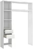 Vente-unique - GONTRAN Wardrobe and walk-in wardrobe Holz, Platte Weiß - B 141 cm x H 205 cm x L 164 cm214 cm Bild 4