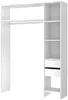 Vente-unique - GONTRAN Wardrobe and walk-in wardrobe Holz, Platte Weiß - B 141 cm x H 205 cm x L 164 cm214 cm Bild 3