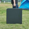 Höhenverstellbarer Klapptisch Adelfia 120x60cm Rattanoptik, schwarz [en. casa] Bild 3