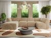 Modulares XXL-Ecksofa MODARO 5M, U-Form, Wohnlandschaft, 5-teilig, freistehend, Wohnzimmer Couch, HR-Schaumstoff - Beige Plüsch - Links Bild 5