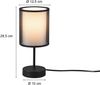 Tischleuchte BURTON Stoff Organza transparent Schwarz innen Weiß, Höhe 28cm Bild 4