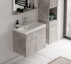 Badplaats Badmöbel Komplettset Montreal 60 x 35 cm Beton Grau - Badezimmermöbel mit Waschbecken, Spiegel und Badezimmerschrank Bild 5
