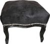 Casa Padrino Barock Fußhocker Medium Schwarz / Schwarz - Antik Stil Möbel - Hocker Bild 2