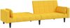 vidaXL Schlafsofa 2-Sitzer mit 2 Kissen Gelb Stoff 375838 Bild 4