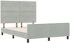 vidaXL Boxspringbett mit Kopfteil Hellgrau 140 x 200 cm Samt 3344945 Bild 5