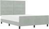 vidaXL Boxspringbett mit Kopfteil Hellgrau 140 x 200 cm Samt 3344945 Bild 2