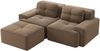 Modulsofa aus Cord mit Tiefsitz & flexiblem Moduldesign, braun Bild 5