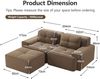 Modulsofa aus Cord mit Tiefsitz & flexiblem Moduldesign, braun Bild 4