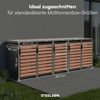STEELSØN 'Kestra' Mülltonnenbox 5er je 240 Liter, graphitschwarz mit Nußbaum-Holzoptik, Mülltonnenverkleidung aus Stahl, wetterfest, 116x80x337 cm, Müllbox für 5 Tonnen Bild 5
