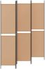 vidaXL 5-teiliger Raumteiler Beige 250 x 220 cm Stoff 42039225 Bild 3