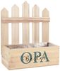 Herz & Heim Geschenkbox Pflanzkorb mit Zaun - Geschenkkorb mit Druck für Mama, Papa, Oma, Opa, aus Holz, mit Folie ausgekleidet Bild 2