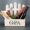Herz & Heim Geschenkbox Pflanzkorb mit Zaun - Geschenkkorb mit Druck für Mama, Papa, Oma, Opa, aus Holz, mit Folie ausgekleidet Bild 4