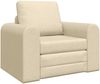 vidaXL Schlafsofa Creme 98 x 71 x 83 cm Stoff 4106661 Bild 2