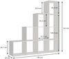 Treppenregal Aramis Weiß 138 x 143 cm 10 Fächer Vicco Bild 3