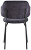 Moderner Stuhl MODA grau Samt schwarze Metallbeine Bild 5