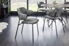 Moderner Stuhl MODA grau Samt schwarze Metallbeine Bild 4