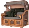 Strandkorb Komplettset - bene living - Ammersee Grande XXL Teak - PE grau - Modell 504 - inkl. Liftersystem Bild 3