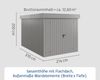 Hörmann Ecostar Metall-Gerätehaus "Euroline Trend" mit Flachdach EFD 7, graualuminium, 214 x 310 cm,2-flüglige Tür Bild 3