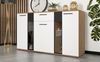 AX LIVING Formilo Sideboard Kommode Artisan Eiche Weiß matt 140,4 cm Bild 5