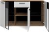 AX LIVING Formilo Sideboard Kommode Artisan Eiche Weiß matt 140,4 cm Bild 4