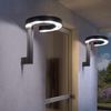 LED Wandleuchte, ALU, grau, satiniert, Ring-Design, H 22 cm Bild 5