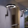 LED Wandleuchte, ALU, grau, satiniert, Ring-Design, H 22 cm Bild 5