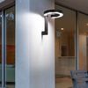 LED Wandleuchte, ALU, grau, satiniert, Ring-Design, H 22 cm Bild 4