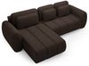 Ecksofa Schlafsofa Sofa CARIA in Stoff Quelle Braun Ottomane Links Bild 2