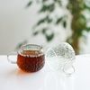 6-tlg. Gläser-Set mit Henkel 250 ml - Hitzebeständiges Glas mit strukturiertem Design Bild 3