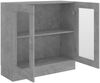 vidaXL Vitrinenschrank Betongrau 82,5x30,5x80 cm Holzwerkstoff 802745 Bild 4