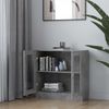 vidaXL Vitrinenschrank Betongrau 82,5x30,5x80 cm Holzwerkstoff 802745 Bild 3