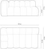 Micadoni Modulares Sofa Lupine 3-Sitzer Links Chenille Eden Helles Beige Bild 5