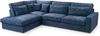 AX LIVING Sofa blau große Eckcouch Celleri XXL Couch L Form 314 cm L Bild 3