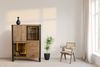 Highboard LIV - Mangoholz Schwarz Matt 145 x 47 x 111 cm | Kommode Wohnzimmer Sideboard Flur Schlafzimmer Bild 2
