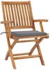 vidaXL Klappbare Gartenstühle mit Kissen 8 Stk. Massivholz Teak 3072778 Bild 2