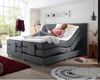 Boxspringbett Hotelbett Doppelbett MANAUS-09 in Stone, Komfort Topper, 180x200 cm, H3/H4, elektrisch verstellbar, Taschenfederkern-Matratze Bild 4
