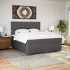 vidaXL Boxspringbett mit Matratze Grau 180x200 cm Kunstleder 3293034 Bild 4