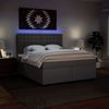 vidaXL Boxspringbett mit Matratze Grau 180x200 cm Kunstleder 3293034 Bild 5