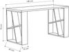 Dmora Schreibtisch Eloi, Mehrzweckschreibtisch, Bürotisch für PC, Eckschreibtisch, 140x60 h75 cm, Weiß und Anthrazit Bild 3