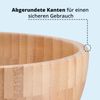 KHG Bambusschale ⌀ 28 cm rund für Obst, Salate, Brot & Snacks, Bambus Bowl natur zum Servieren, Obstschale, Salatschüssel, Chipsschale, Pastaschale, plastikfrei BPA-frei Bild 3