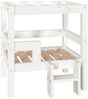vidaXL Hundebett 55,5 x 53,5 x 60 cm Massivholz Kiefer, Weiß Bild 2