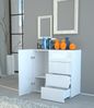 Highboard >Onda< in Weiß/Hochglanz - 90x81.2x40cm (BxHxT) Bild 2