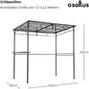 osoltus Grillpavillon, Metallgestell mit wetterfestem Dach, Anthrazit, 150x220 cm Bild 3