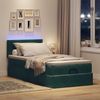 vidaXL Ottomane Bett mit Matratze & LEDs Dunkelgrün 80x200 cm Samt 3312515 Bild 3