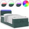 vidaXL Ottomane Bett mit Matratze & LEDs Dunkelgrün 80x200 cm Samt 3312515 Bild 5