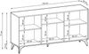 Selsey 'Boulia' Sideboard 3-türig mit Fischgrätmuster, 77 x 154 x 39 cm Bild 4