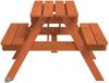 vidaXL Picknicktisch für 4 Kinder mit Schirmloch Massivholz Tanne 4008984 Bild 5