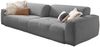 KAWOLA Big Sofa PALACE 3-Sitzer mit Sitztiefenverstellung Cord grau 74 x 120 x 298 cm Bild 3